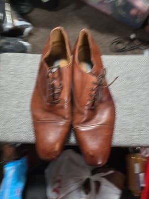 Florsheim Mens Size 10 D Brown Leather Oxford Dress Shoes - Image 1