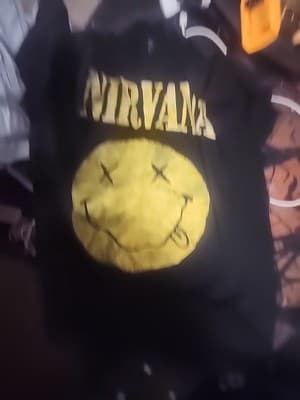 Nirvana T Shirt Mens Size Medium Smiley - Image 1