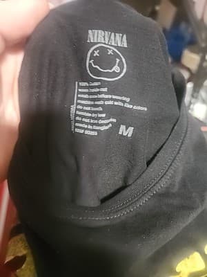 Nirvana T Shirt Mens Size Medium Smiley - Thumbnail 2