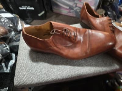 Florsheim Mens Size 10 D Brown Leather Oxford Dress Shoes - Thumbnail 2