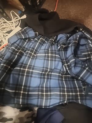 Urban Pipeline Boys Flannel Jacket Size Large Black White Zip Up Hood Pockets - Thumbnail 3