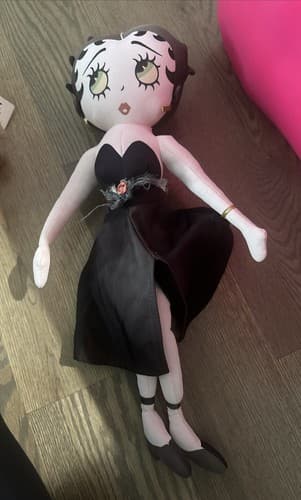 Betty Boop 1999 Runaway Betty Soft Sculpture 17" Doll - Kelly Toy - Black Dress - Image 1