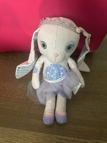 Mooska Fairy Tale Ballerina Bunny Rabbit Lovey Plush Doll Stuffed 10" - Image 1