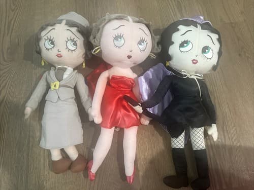 Lot Of Three (3) Betty Boop Stuffed Plush Toys 16in - Image 1