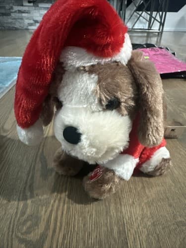 Dan Dee Singing Animated Santa Dog Plush New W Tag - Thumbnail 2