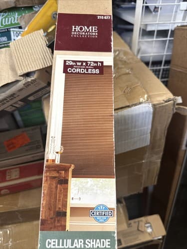 CUSTOM CUT Home Decorators Sahara 29in x 72 Cordless Light Filtering Cell Shade - Image 1