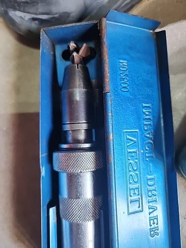 Vessel 2500N 1/2" Driver Hand Impact Driver With Bits Case Manual Vintage - Image 1