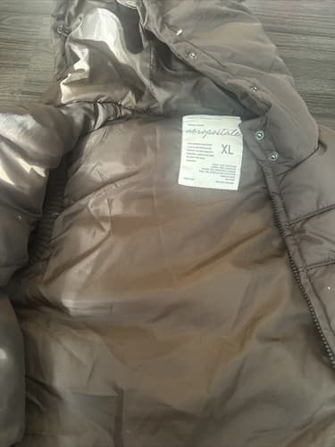 Aeropostale Girls Puffer Jacket Vest Size XL Brown Full Zip Windbreaker Pockets - Thumbnail 2