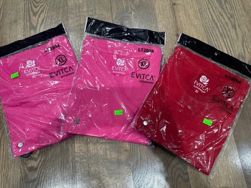 Evitca Activewear Ladies T Shirt Short Sleeve XL Lot Of 3 Pink And Red - Thumbnail 3