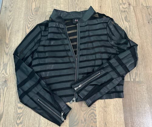 Dots Black Jacket Womens SIZE 1X - Image 1