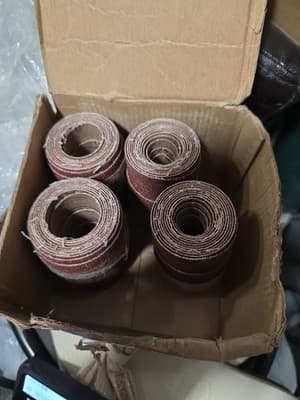 80-Grit 10 In. Pre-Cut Ready-To-Wrap Drum Sander Sandpaper (4-Pack) | Wen - Image 1