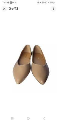 NEW FUNKYMONKEY Women's Classic Nude Tan Ballet Flats Slip On Shoes Sz 7.5 - Image 1