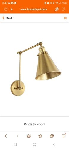 "WINGBO Vintage Swing Arm Wall Lamp 🌟: Adjustable, Foldable, Gold, - Image 1