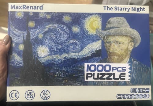 Van Gogh The Starry Night 1000 Piece Jigsaw Puzzle MaxRenard Factory Sealed - Image 1