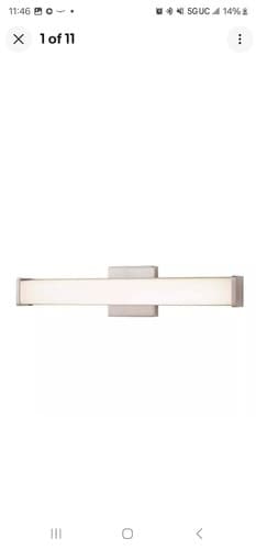 Hampton Bay Astrid 24 in. Brushed Nickel 5-CCT LED Bathroom Vanity Light Bar - Image 1