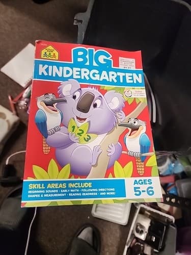 School Zone Big Kindergarten Workbook Ages 5-6 Early Reading and Writing NEW - Image 1
