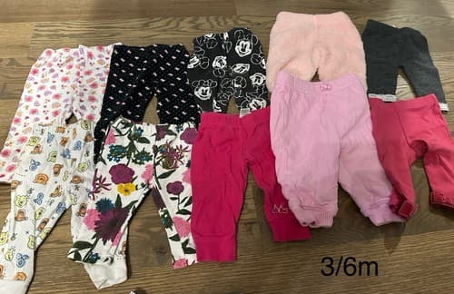 Baby Girl Long Pants Set Of 10 Size 6 Months - Image 1