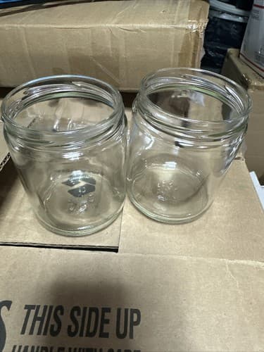 Clear Glass Storage Jars 14 oz. Set of 12 - Image 1