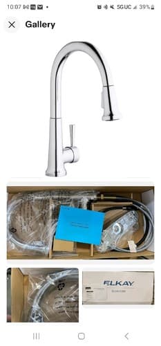 Elkay LK6000CR Single Handle Pull Down Kitchen Complete Faucet Kit - Chrome. New - Image 1