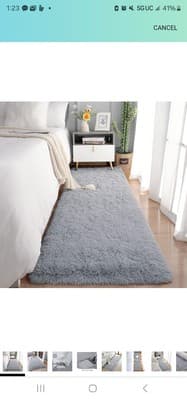 Soft Runner Rugs for Bedroom Living Room Plush Fluffy Rug 2x6 Feet, Shag Furr... - Image 1