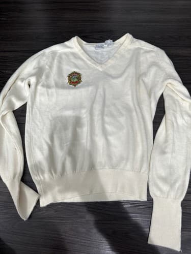 VINTAGE DACHE 100% ORLON ACRYLIC SWEATER IVORY PULLOVER MEDIUM - Image 1
