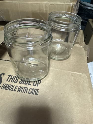 Clear Glass Storage Jars 14 oz. Set of 12 - Thumbnail 2