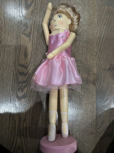 Ballerina Wooden Nutcracker 13" - Image 1