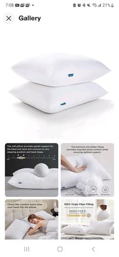 BEDSURE Pillows Queen Size Set of 2 - Queen Pillows 2 Pack Down Alternative - Image 1