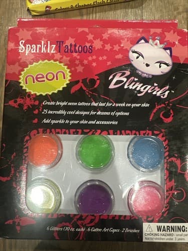 Bling Girls Sparklz Tattoos Kit glittering tattoos - 6 Colors - Image 1