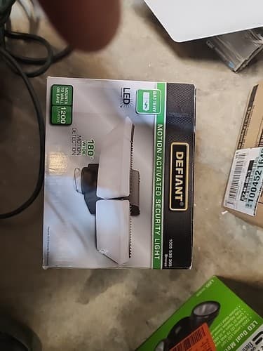 Defiant 180-Degree Bronze Motion Sensor Outdoor Integrated LED Flood Lights - Image 1