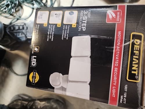 Defiant 3000 Lumen 240-Degree Integrated LED Motion Activated White Three-Head O - Image 1
