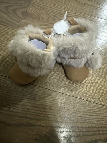 Stepping Stones Faux Fur Boots Infant 1 (0-3mos) Brown - Image 1