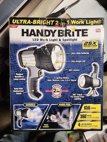 Handy Brite LED Work Light & Spotlight As Seen On TV Ultra-Brite With Tripod - Image 1