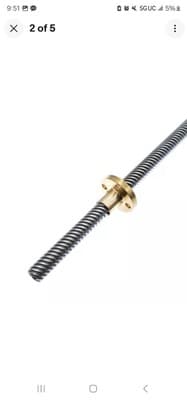 T8 Lead Screw Trapezoidal Rod Thread 550mm Length + Nut For 3D Printer - Image 1