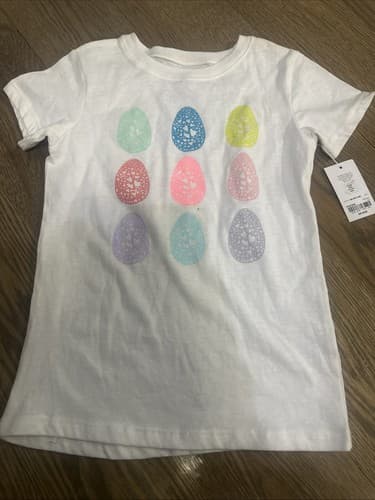 NWT Girls Shirt Top Short Sleeve White 6/6x - Image 1