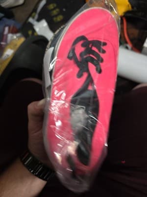 VANS Authentic Neon Hot Pink Skate Shoes Low Top Lace Up Men 4 Women 5.5 - Image 1