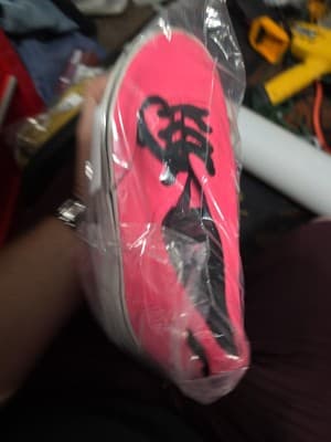 VANS Authentic Neon Hot Pink Skate Shoes Low Top Lace Up Men 4 Women 5.5 - Thumbnail 3
