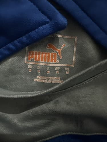 PUMA Men's Sweatshirt Gray And Blue Size M - Thumbnail 2