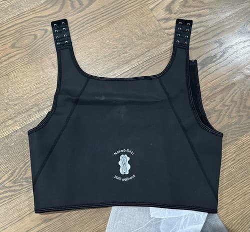 Women's Body Shaper Slimmer Sweat Belt/Bra Shaping Top Black Size Large New - Image 1