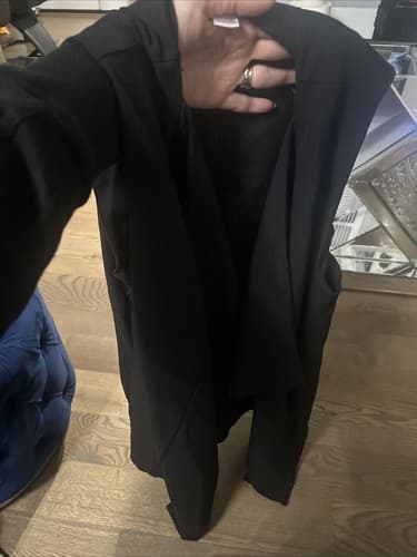 REVAMPED - Black Long Vest Small - Thumbnail 2