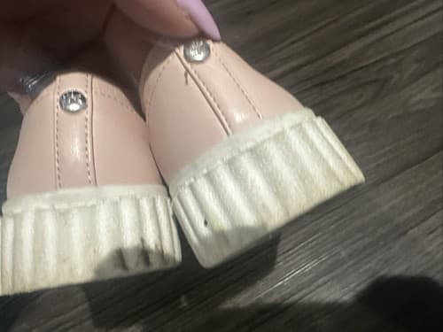 MICHAEL Michael Kors Girls Blush Pink Signature Logo Lace Up Sneakers Size 10 - Thumbnail 4