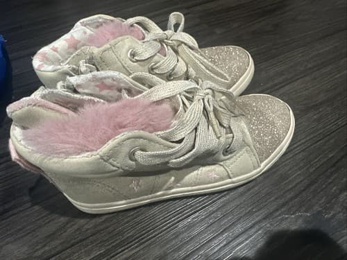 Girls Shoes Sneakers Size 10 Cat & Jack Gold Glitter - Thumbnail 2