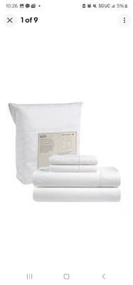 LANE LINEN White Sheets Set Full Size - 600 TC Full Size Bed Sheets Set - 100... - Thumbnail 2