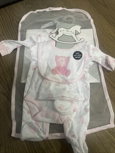 Baby Girl New Arrival Clothes Infant Outfits 0/3 Months Pink/white New - Image 1