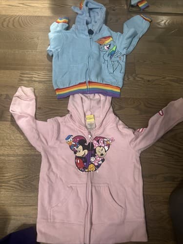 Lot of 2 Girls Sweaters Size 6/6x My Little Pony And Disney - Image 1