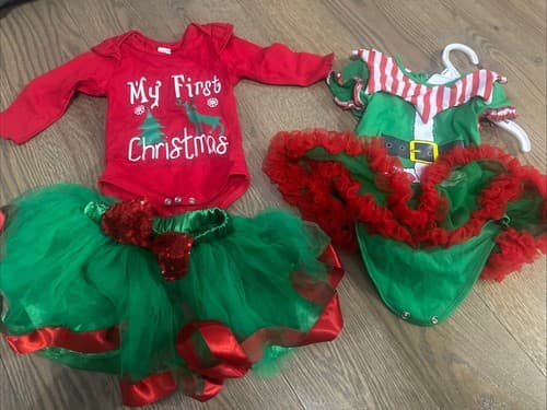 Baby Girl 0-3M (70 Cm) My First Christmas Two Outfits - Image 1