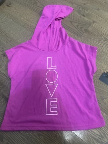 Xersion Girls Hooded Long Sleeve Sweatshirt Size Small 7/8 Regular Pink New - Image 1