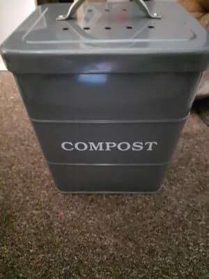 Compost Bin Kitchen Countertop Indoor Pail Bucket Great for Food Scraps Carbon - Image 1