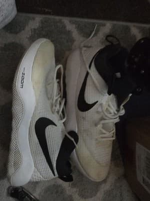 Nike Mens Zoom Rev TB 922048-100 White Basketball Shoes Sneakers Size 14 - Thumbnail 3