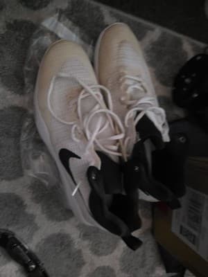 Nike Mens Zoom Rev TB 922048-100 White Basketball Shoes Sneakers Size 14 - Image 1
